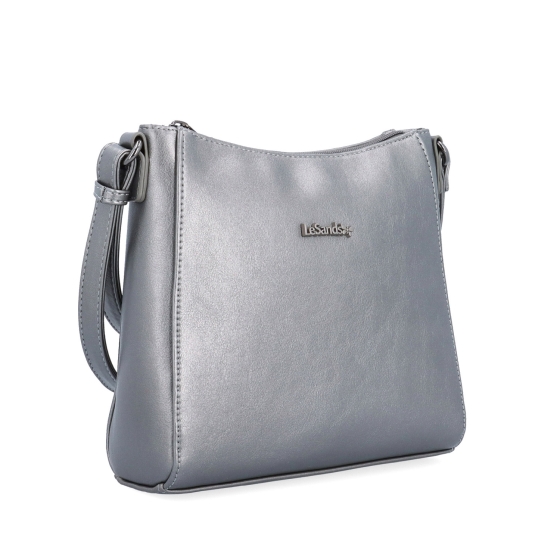 Minimalistická crossbody kabelka do města Le Sands materiál syntetická kůže zapínání na zip barva metalická velikost malá 7706 TI