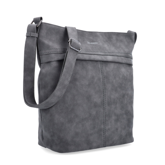 Praktická crossbody kabelka ze syntetického materiálu Tangerin materiál syntetická kůže zapínání na zip barva šedá velikost velká 1108 ANT