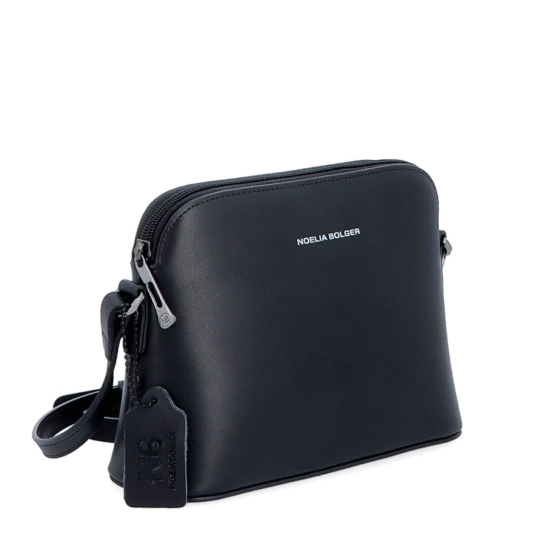 Kožená kabelka crossbody Noelia Bolger Noelia Bolger materiál kůže zapínání na zip barva černá velikost malá NB 0096 C