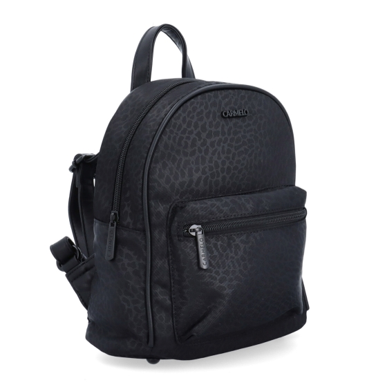 Malý nylonový batůžek pro ženy Carmelo materiál nylon zapínání na zip barva černá velikost malá 6604 C LE