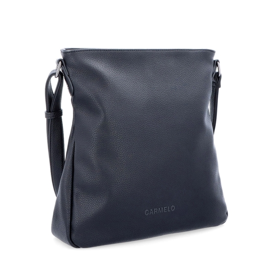 Designová crossbody kabelka Carmelo materiál syntetická kůže zapínání na zip barva černá velikost střední 4271 C