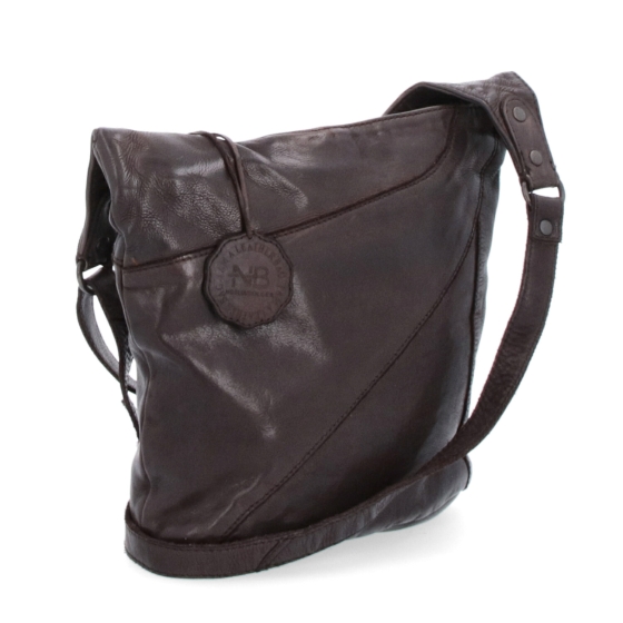 Elegantní kožená crossbody kabelka s kapsami Noelia Bolger materiál kůže zapínání na zip barva hnědá velikost malá NB 2101 H
