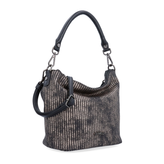 Stylová crossbody kabelka s originálním vzorem Carmelo materiál syntetická kůže zapínání na zip barva metalická velikost malá 4380 BR