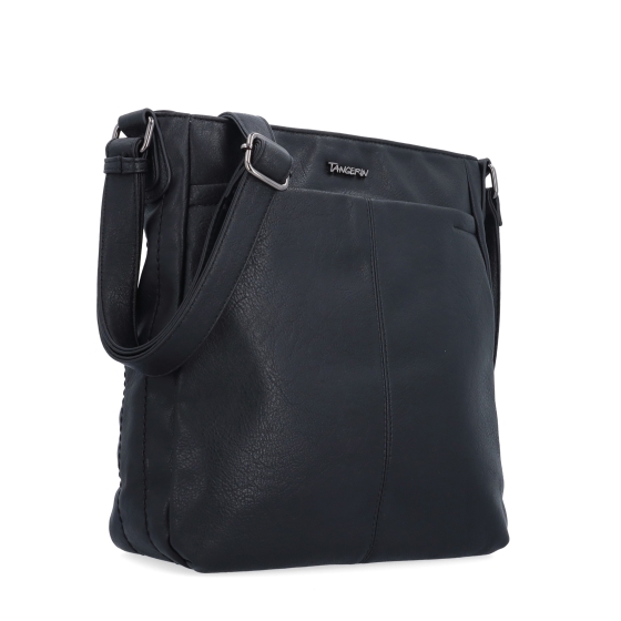 Crossbody kabelka s nastavitelným popruhem Tangerin materiál syntetická kůže zapínání na zip barva černá velikost střední 8049 C