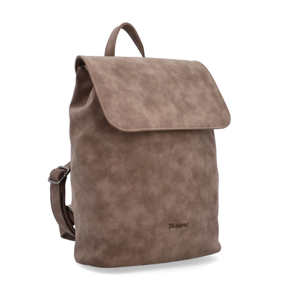 Elegantní městský batoh ze syntetiky Tangerin materiál syntetická kůže zapínání na zip barva hnědá velikost střední 1100 H