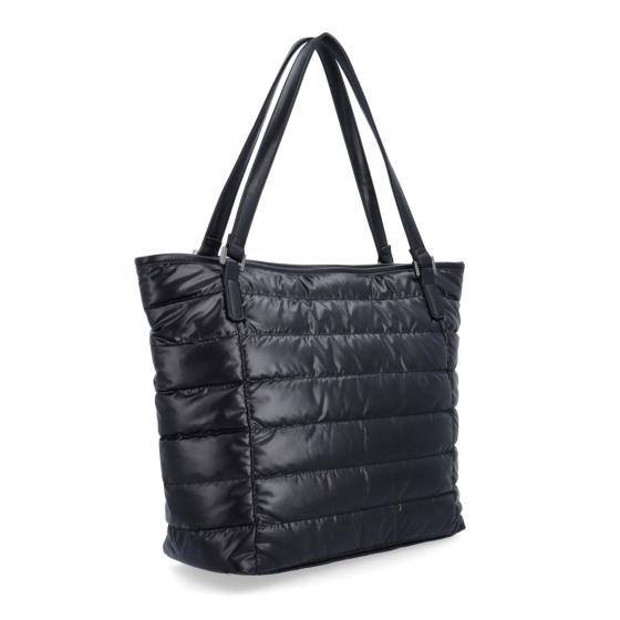 Shopperka přes rameno z nadýchaného materiálu Carmelo materiál nylon zapínání na zip barva černá velikost velká 4385 C