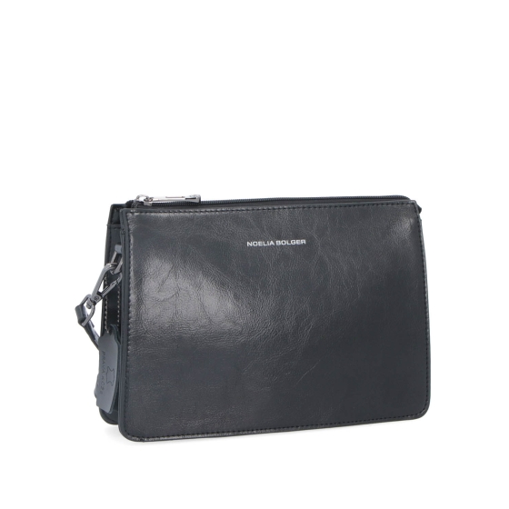 Malá kožená crossbody kabelka Noelia Bolger materiál kůže zapínání na zip barva černá velikost malá NB 0046 C