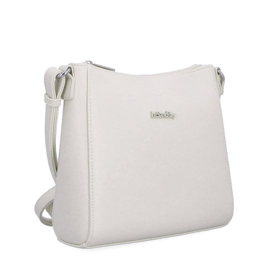 Minimalistická crossbody kabelka do města Le Sands materiál syntetická kůže zapínání na zip barva béžová velikost malá 7706 BE