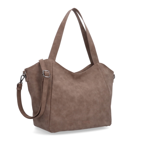 Velká kabelka na rameno s crossbody popruhem Tangerin materiál syntetická kůže zapínání na zip barva hnědá velikost velká 1120 H