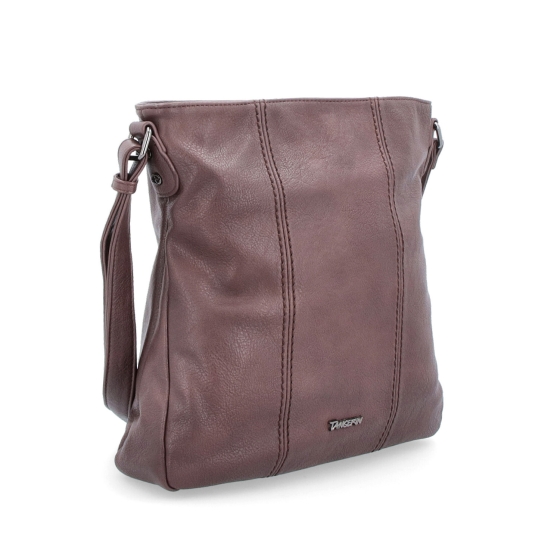 Crossbody kabelka Tangerin materiál syntetická kůže zapínání na zip barva hnědá velikost střední 8004 TH