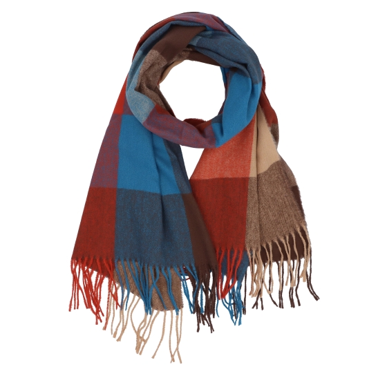 Příjemná šála s kostkovaným vzorem Noelia Bolger materiál Polyester s příměsí vlny barva multicolor KZ002 - 07