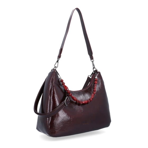 Kabelka přes rameno i crossbody s odepínacími popruhy Le Sands materiál syntetická kůže zapínání na zip barva vínová velikost střední 4637 BO