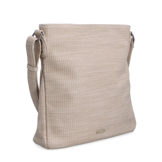 Crossbody kabelka střední velikosti Carmelo materiál syntetická kůže zapínání na zip barva béžová velikost střední 4305 BE