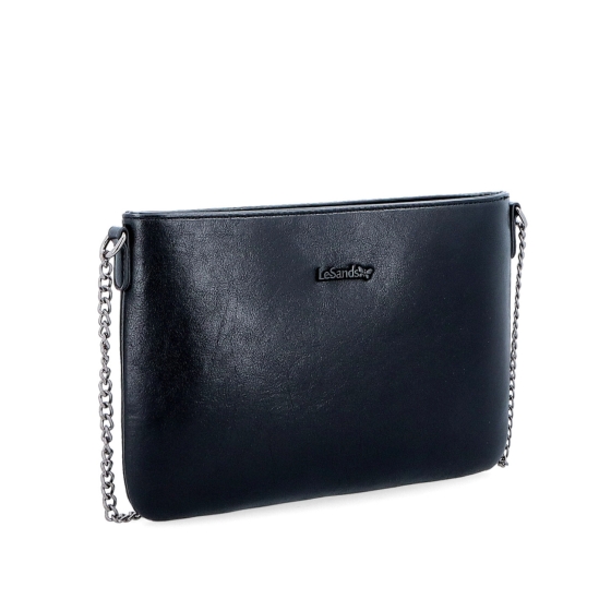 Elegantní crossbody kabelka s řetízkem Le Sands materiál syntetická kůže zapínání na zip barva černá velikost malá 7707 C