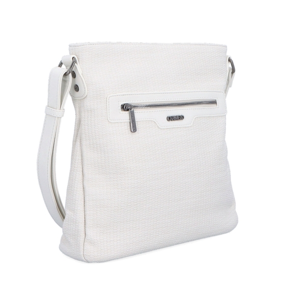 Crossbody kabelka s přední zipovou kapsou Carmelo materiál syntetická kůže zapínání na zip barva béžová velikost střední 4309 K