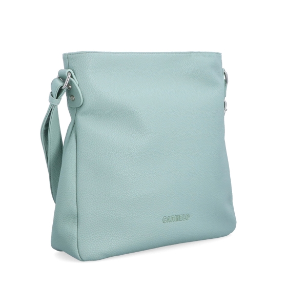 Designová crossbody kabelka Carmelo materiál syntetická kůže zapínání na zip barva zelená velikost střední 4271 SZE