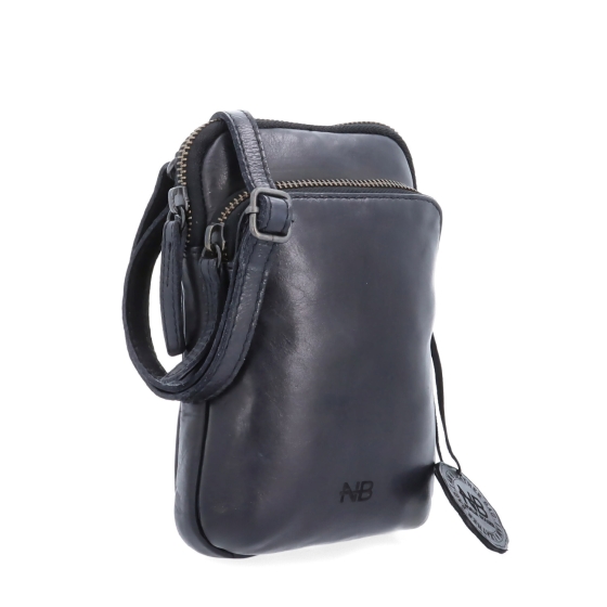 Stylová kožená crossbody taška Noelia Bolger materiál kůže zapínání na zip barva černá velikost malá NB 2419 C
