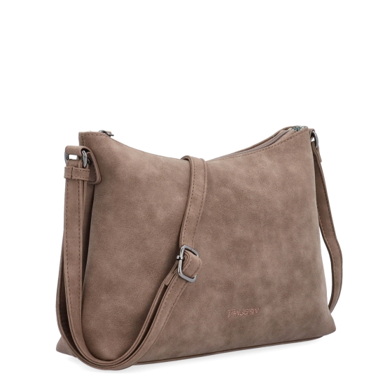 Dámská elegantní crossbody kabelka Tangerin materiál syntetická kůže zapínání na zip barva hnědá velikost malá 1110 H