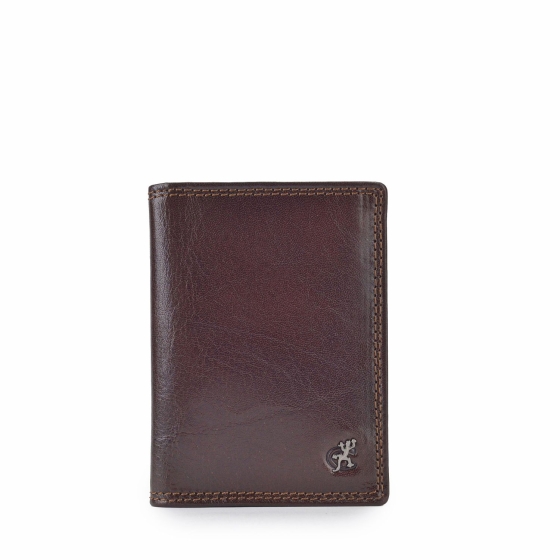 Praktická kožená dokladovka Cosset materiál kůže zapínání Bez zapínání barva hnědá velikost malá 4424 Komodo H