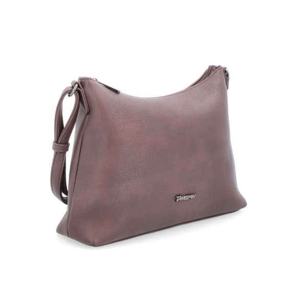 Elegantní crossbody kabelka Tangerin materiál syntetická kůže zapínání na zip barva hnědá velikost malá 8029 TH