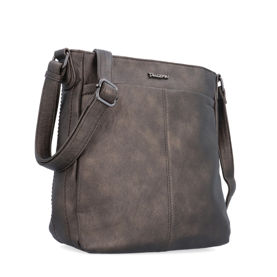 Crossbody kabelka s nastavitelným popruhem Tangerin materiál syntetická kůže zapínání na zip barva šedá velikost střední 8049 ANT