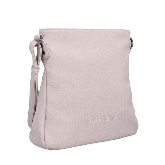 Designová crossbody kabelka Carmelo materiál syntetická kůže zapínání na zip barva růžová velikost střední 4271 LI