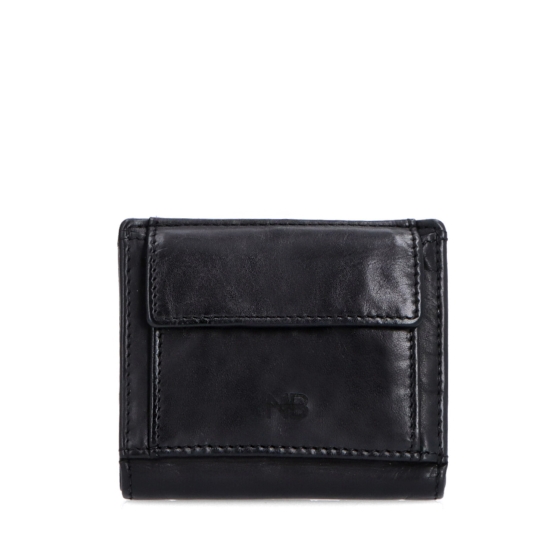 Malá kožená peněženka s unisex designem Noelia Bolger materiál kůže barva černá velikost malá 5133 NB C