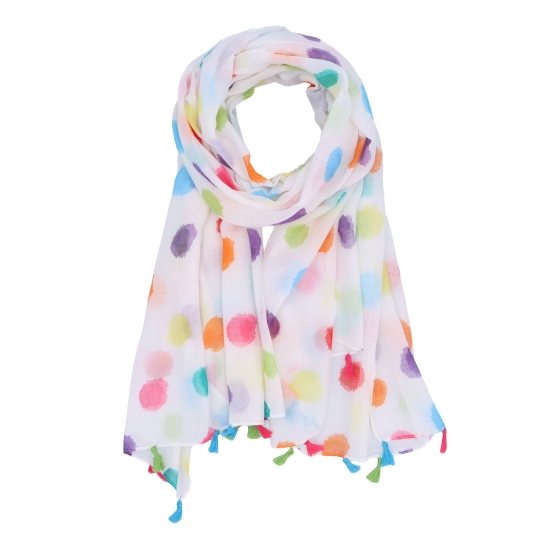 Lehký šátek s originálním vzorem Noelia Bolger materiál Viskóza a bavlna barva multicolor KL506 - 09
