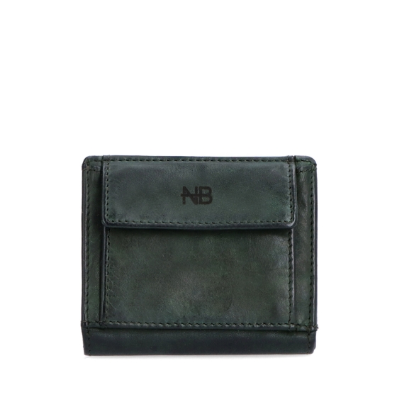 Malá kožená peněženka s unisex designem Noelia Bolger materiál kůže barva zelená velikost malá 5133 NB ZE