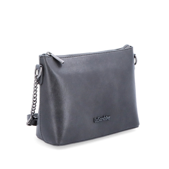 Společenská crossbody kabelka s řetízkem Le Sands materiál syntetická kůže zapínání na zip barva šedá velikost malá 7708 TS