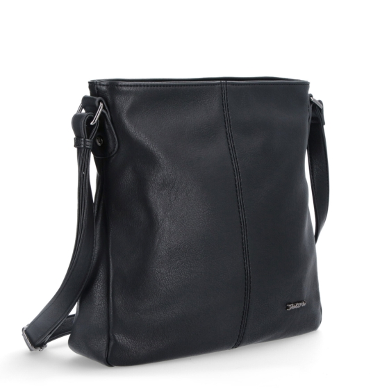 Crossbody kabelka s jednoduchým prošíváním Tangerin materiál syntetická kůže zapínání na zip barva černá velikost střední 8003 C