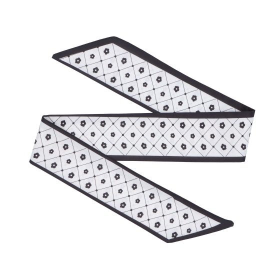 Úzký šátek s květinovým vzorem Indee materiál polyester barva multicolor S013 - 01
