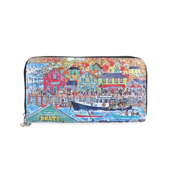 Peněženka penál s potiskem Indee materiál syntetická kůže zapínání na zip barva multicolor velikost velká 9202 139