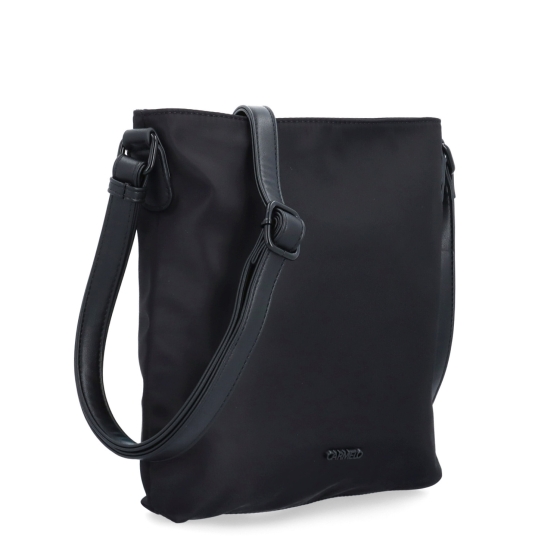 Stylová dámská crossbody kabelka z nylonu Carmelo materiál nylon zapínání na zip barva černá velikost malá 6606 C
