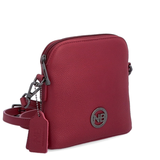 Malá kožená crossbody kabelka Noelia Bolger materiál kůže zapínání na zip barva červená velikost malá NB 3017 CV