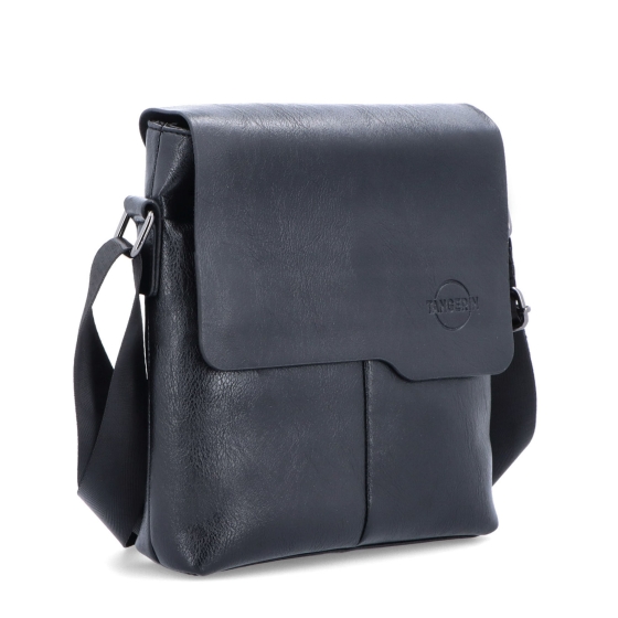 Crossbody taška s klopou Tangerin materiál syntetická kůže zapínání na zip barva černá velikost střední 2325 C