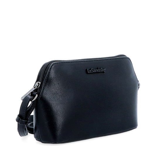 Jemná, minimalistická crossbody kabelka Le Sands materiál syntetická kůže zapínání na zip barva černá velikost malá 7718 C