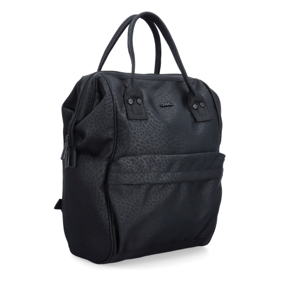 Velký praktický batoh značky Carmelo Carmelo materiál nylon zapínání na zip barva černá velikost velká 4319 C LE