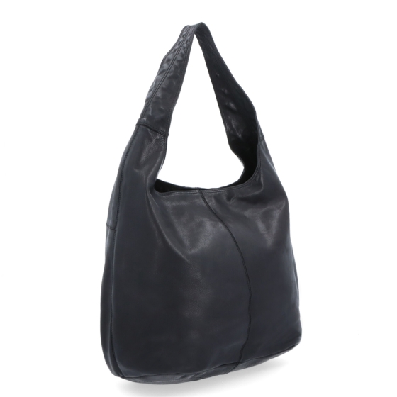 Velká prošívaná kožená shopper kabelka Noelia Bolger materiál kůže zapínání na zip barva černá velikost velká NB 2077 C
