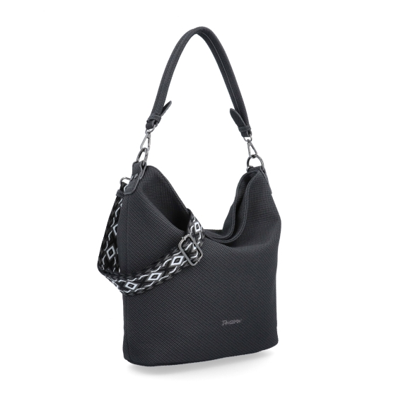 Městská kabelka stylu hobobag s odnímatelným popruhem Tangerin materiál syntetická kůže zapínání na zip barva šedá velikost střední 4367 ANT