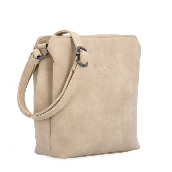 Praktická crossbody kabelka s členěným vnitřkem Tangerin materiál syntetická kůže zapínání na zip barva béžová velikost malá 1117 BE
