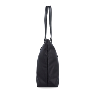 Elegantní nylonová kabelka přes rameno Carmelo materiál nylon zapínání na zip barva černá velikost velká 6601 C Z boku