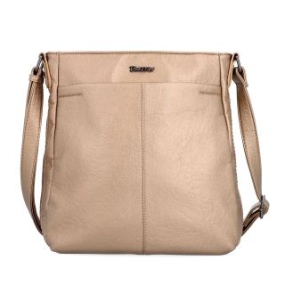 Crossbody kabelka s nastavitelným popruhem Tangerin materiál syntetická kůže zapínání na zip barva metalická velikost střední 8049 ZL Zepředu