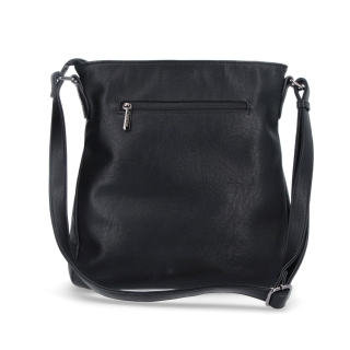 Crossbody kabelka s vnějšími kapsami Tangerin materiál syntetická kůže zapínání na zip barva černá velikost střední 8008 C Zezadu