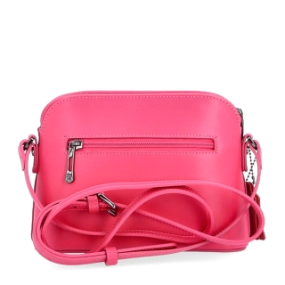 Kožená kabelka crossbody Noelia Bolger Noelia Bolger materiál kůže zapínání na zip barva růžová velikost malá NB 0096 F Zezadu