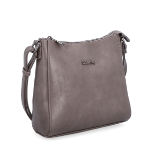 Minimalistická crossbody kabelka do města Le Sands materiál syntetická kůže zapínání na zip barva taupe velikost malá 7706 T