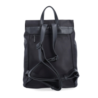 Městský nylonový batoh v moderním střihu Carmelo materiál nylon zapínání na zip barva černá velikost střední 6608 C Zezadu