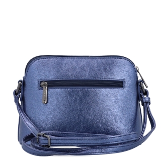 Malá crossbody kabelka s minimalistickým designem Le Sands materiál syntetická kůže zapínání na zip barva modrá velikost malá 4611 TM Zezadu