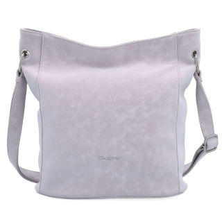 Městská crossbody kabelka s hebkým povrchem a děleným vnitřkem Tangerin materiál syntetická kůže zapínání na zip barva růžová velikost střední 7015 LI Zepředu