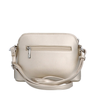 Minimalistická crossbody kabelka Le Sands materiál syntetická kůže zapínání na zip barva metalická velikost malá 7710 ZL Zezadu